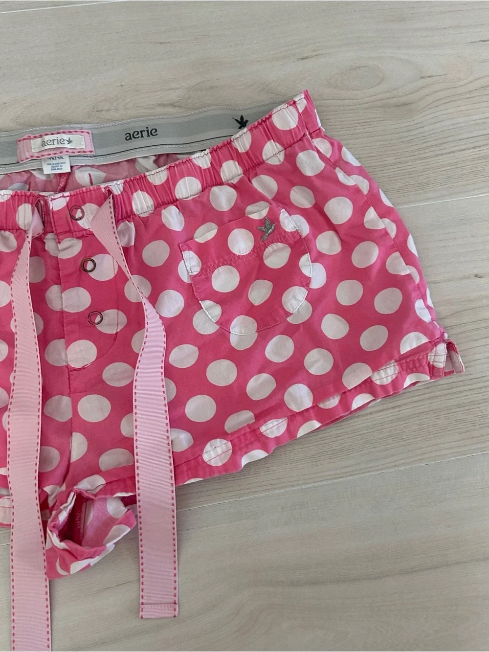 y2k polka dot aerie mini shorts